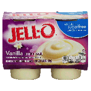 Jell-o  vanilla reduced calorie pudding snacks, sugar free, 4 cu14.5oz