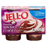 Jell-o  chocolate vanilla swirls pudding, sugar free, 4-cups, re14.5oz