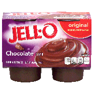 Jell-o  chocolate pudding snacks, 4 cups, refrigerated item 15.5oz