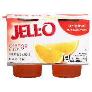 Jell-o  orange gelatin snacks, 4 cups, refrigerated item 13.5oz