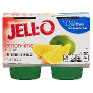 Jell-o  lemon-lime low calorie gelatin snacks, sugar free, 4-cup12.5oz