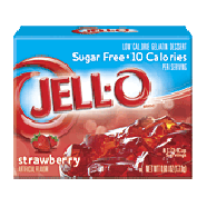 Jell-o Gelatin Dessert Sugar Free Strawberry Low Calorie 0.6oz