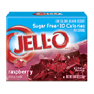 Jell-o Gelatin Dessert Sugar Free Raspberry Low Calorie 0.6oz
