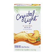 Crystal Light Iced Tea Mix On The Go Peach 10 Ct Packets  0.7oz