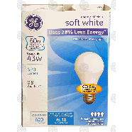 General Electric soft white 60 watt incondescent replacement light  4ct