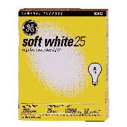 General Electric  soft white 25 watts light bulbs, general purpose  2ct