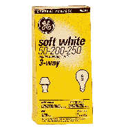 General Electric Soft White 3 way light output; 50, 200 and 250 wat 1ct
