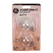 General Electric  40 watt crystal clear auradescent decorative G16  2ct