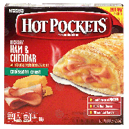 Nestle Hot Pockets hickory ham & cheddar with a reduced fat chedda9-oz