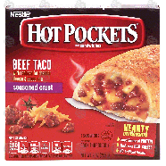 Nestle Hot Pockets beef taco w/reduced fat cheddar cheese sauce in9-oz