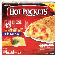Nestle Hot Pockets four cheese pizza with parmesan, cheddar & redu9-oz