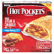 Nestle Hot Pockets angus steak & cheddar cheese with sauce in a cr9-oz