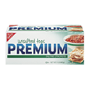 Nabisco Premium Saltine Crackers Unsalted Tops  16oz