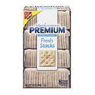 Nabisco Premium original saltine crackers topped with sea salt, 13.6oz