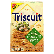 Nabisco Triscuit reduced fat crackers baked with 100% whole grain w8oz