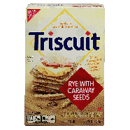 Nabisco Triscuit rye with caraway seeds snack crackers baked with 1 9oz