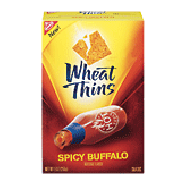 Nabisco Wheat Thins spicy buffalo flavored snack crackers, 100% who9oz
