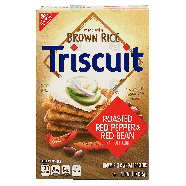 Nabisco Triscuit roasted red pepper & red bean, brown rice & wheat  9oz