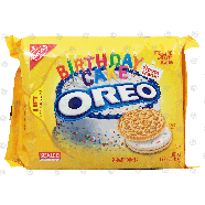 Nabisco Oreo birthday cake flavor creme sandwich cookies 15.25oz