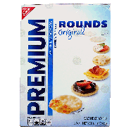 Nabisco Premium saltine crackers topped with sea salt, rounds 10oz