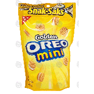 Nabisco Oreo snak-saks; golden mini sandwich cookies 8oz