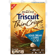 Nabisco Triscuit thin crisps; brown rice & wheat crackers, sour c7.6oz