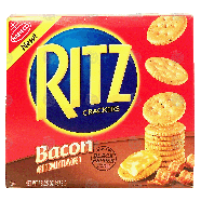 Nabisco Ritz bacon flavored snack crackers seasoned with black  13.25oz