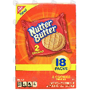 Nabisco Nutter Butter peanut butter sandwich cookies, 18 packs 15.75oz