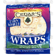 Cedar's  thin white wraps, cholesterol free, no trans fat, unblea10-oz