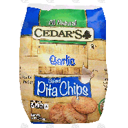 Cedar's All Natural garlic baked pita chips, all natural 6-oz