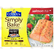 Gorton's Simply Bake roasted garlic & butter salmon, 2 fish fille8.2oz