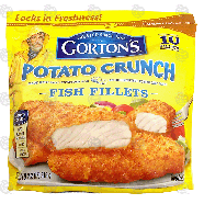 Gorton's  potato crunch fish fillets, made with real potatoes fo18.2oz