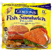 Gorton's  fish sandwich fillets, 8 fillets 18.3oz