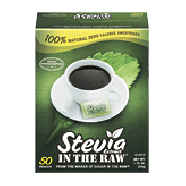 Stevia in the Raw Extract sweetener, zero calorie, natural, 50-p1.75oz