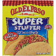 Old El Paso Super Stuffer larger taco shells 10 count 6.6oz