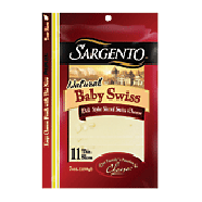 Sargento(R) Natural baby swiss sliced cheese, 11 thin slices 7oz