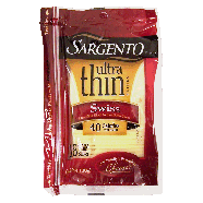 Sargento(R) Ultra Thin sliced natural swiss cheese, 40 calories  6.84oz