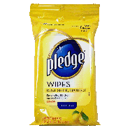Pledge  pre-moistened wipes, dust, shine, protect, lemon scent 24ct