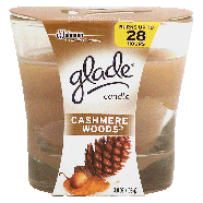 Glade  candle, cashmere woods scent 3.8oz
