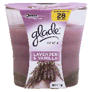 Glade  candle, lavender & vanilla scent 3.8oz