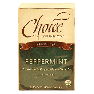 Choice  peppermint organic herbal tea, caffeine free, 16-bags 0.6oz
