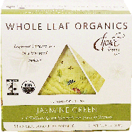 Choice organic teas jasmine green whole leaf tea in a pyramid in1.05oz