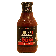 Weber Real Molasses BBQ Sauce kick'n spicy, all natural, no corn s18oz