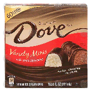 Dove  variety minis with dark chocolate ice cream, 14-count 10.5-fl oz