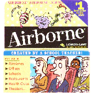 Airborne  dietary supplement, helps body fight germs, lemon-lime f10ct
