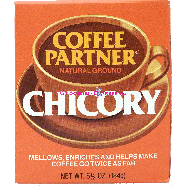 Coffee Partner  chicory natural ground, mellows, enriches and he6.5-oz