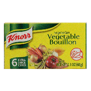 Knorr Bouillon Vegetarian Vegetable Extra Large Cubes 6 Ct 2.1oz