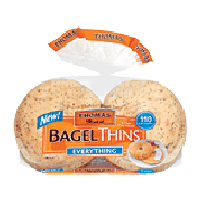 Thomas' Bagel Thins everything, 8-count, pre-sliced, 110 calories 13oz