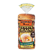 Thomas' Bagels Hearty Grains 100%  Whole Wheat Pre-Sliced 6 Ct 22oz