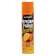 Powerhouse  furniture polish, orange scent, cleans, restores, & con9oz